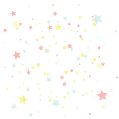 confetti glitter sparkling stars on white background
