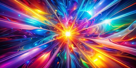 Fototapeta premium Abstract Color Dynamic Background: Futuristic Bright Painting Texture for Creative Graphic Design