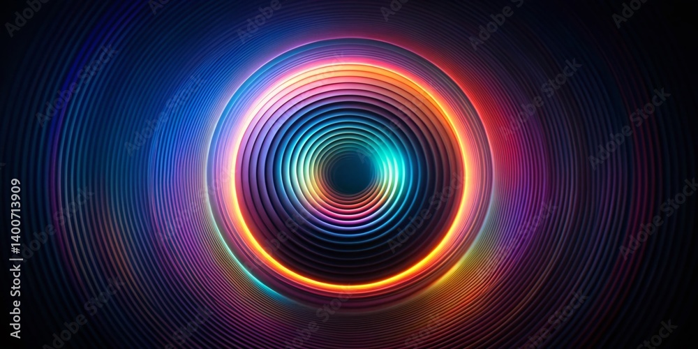Poster abstract circle animation: geometric ripple effect silhouette background loop intro