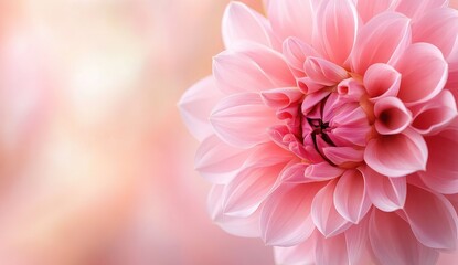 Soft Pink Dahlia Close-up