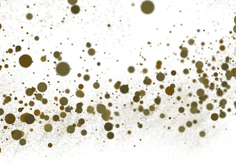 Radiant Festivity: Spectacular 3D Illustration Showcasing Radiating gold Confetti