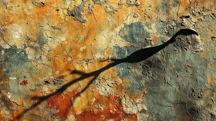 Abstract shadow on textured surface