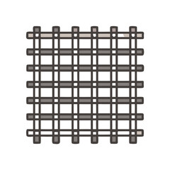 Obraz premium Concrete Reinforcement Grid Icon Representing Structural Support and Building Material