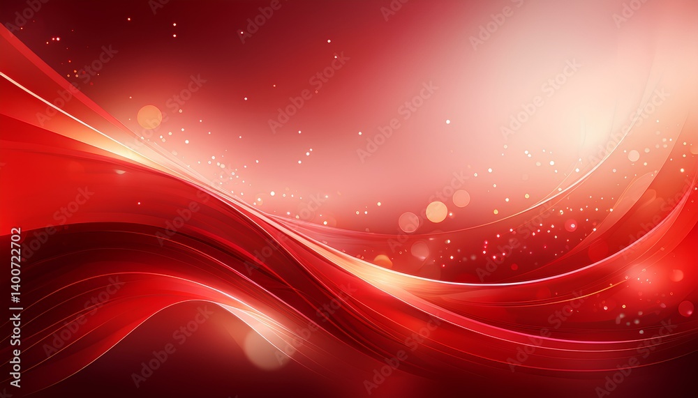 Poster red abstract background with waves