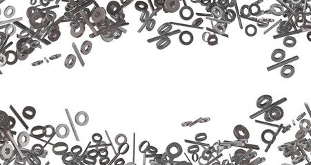 Blurred sale percent rain background. 3d