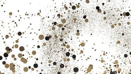 Elegant Embrace: Mesmerizing 3D Illustration Depicting Swirling gold Confetti PNG