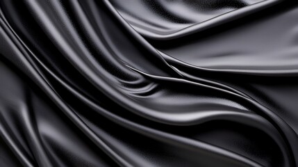 Fototapeta premium Luxurious black silk fabric texture