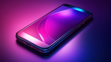Modern smartphone, vibrant colors, sleek design
