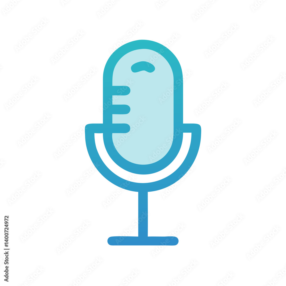 Aufkleber Microphone Icon Representing Audio Input and Sound Recording