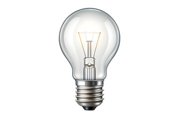Glowing Incandescent Light Bulb with Visible Filament, Energy Consumption Concept.