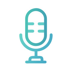 Microphone Icon Representing Audio Input and Sound Recording
