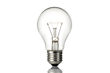 Glowing Incandescent Light Bulb with Visible Filament, Energy Consumption Concept.