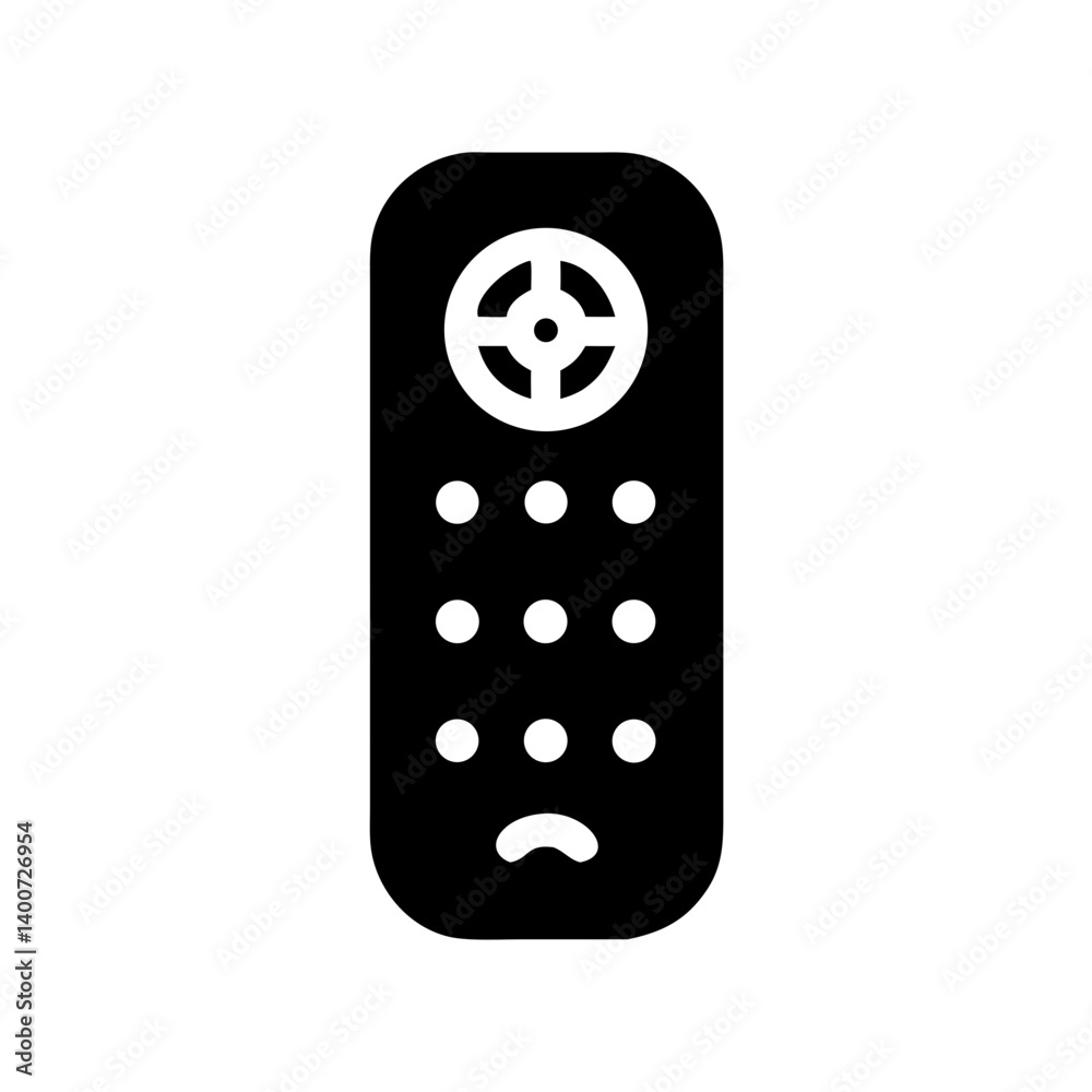 Leinwandbilder Remote Control with Navigation Buttons Icon Representing Media Access and Device Operation