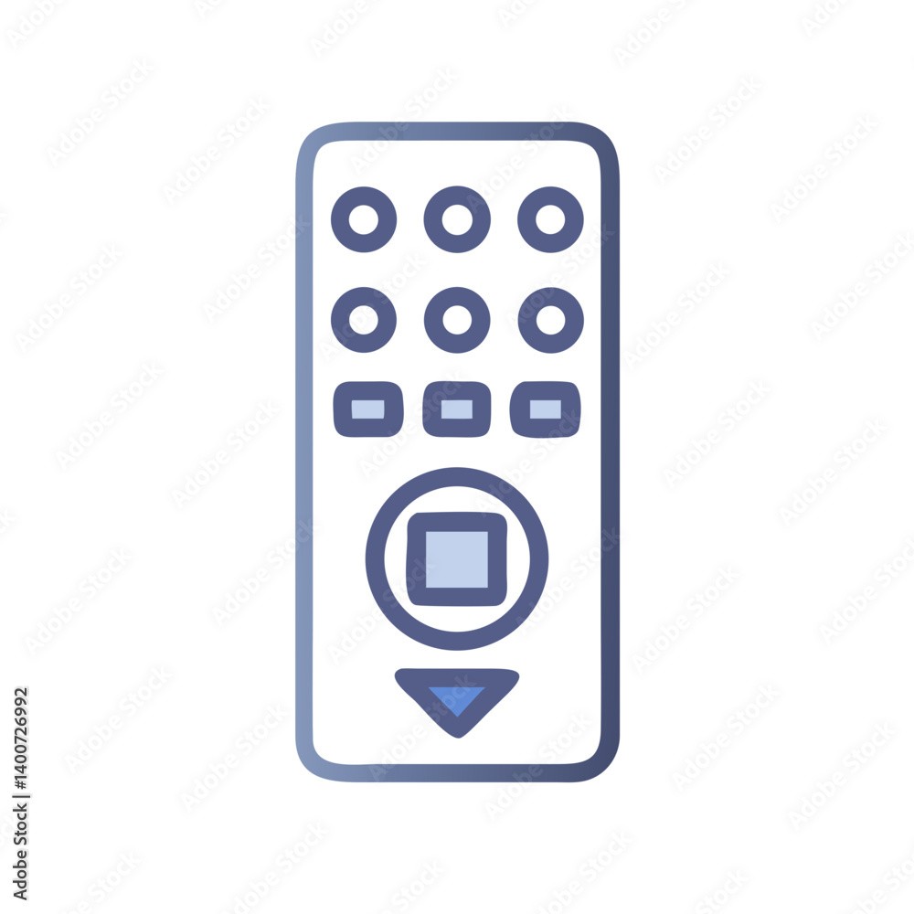 Leinwandbilder Remote Control with Navigation Buttons Icon Representing Media Access and Device Operation