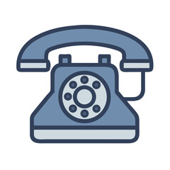 Rotary Dial Telephone Icon Representing Classic Communication and Vintage Technology