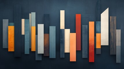 Abstract colorful wooden blocks