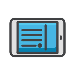 Tablet Device Icon Representing Portable Touchscreen Technology and Digital Interaction