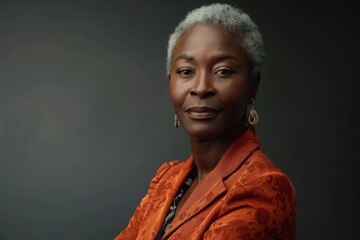 Portrait of confident mature Black business woman in office