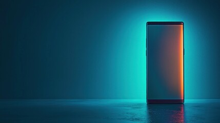Modern smartphone mockup with vibrant lighting