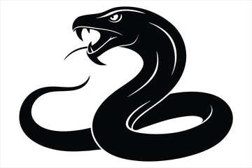 Fototapeta premium coiled snake silhouette