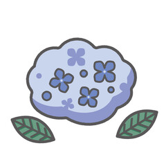 シンプルな紫陽花のイラスト