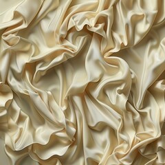 Obraz premium Luxurious Cream Silk Fabric Drape