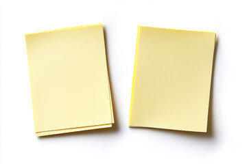 yellow sticky notes on a white background.