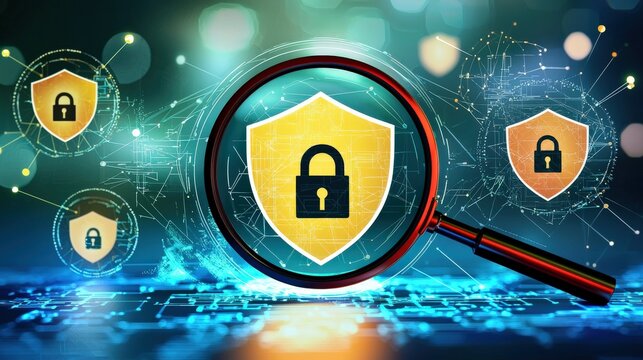 Cybersecurity Awareness Event Protecting Data Through Innovation Virtual Environment Infographics Engaging Viewpoint Digital Safety Concepts