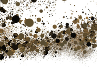 gold  serpentine confetti on transparent background. luxury isolated PNG