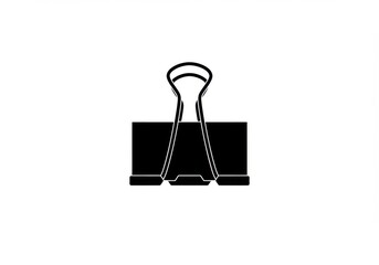 Isolated binder clip graphic element on white background