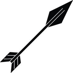 Black Arrow Silhouette Vector | Direction, Navigation & Pointer Icon