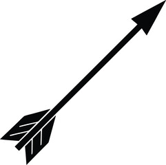 Black Arrow Silhouette Vector | Direction, Navigation & Pointer Icon