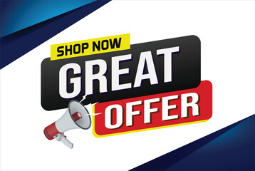 great offer poster banner graphic design icon logo sign symbol social media website coupon market


