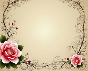 vintage background with roses
