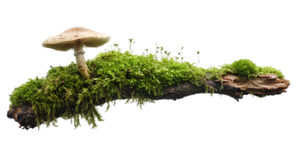 Mushroom Mossy Log Forest Fungi.