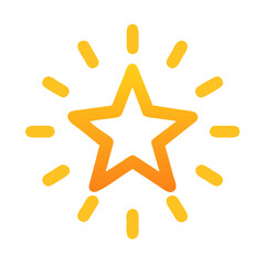Fototapeta premium A Shining Star Icon Design