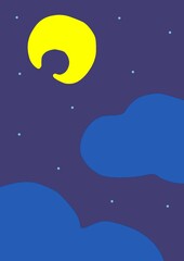 moon and stars