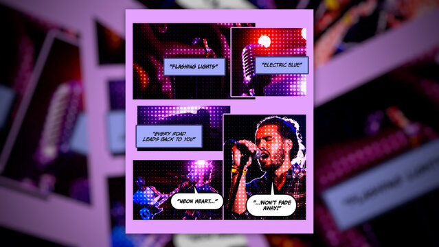 Dynamic Comic Panel Halftones