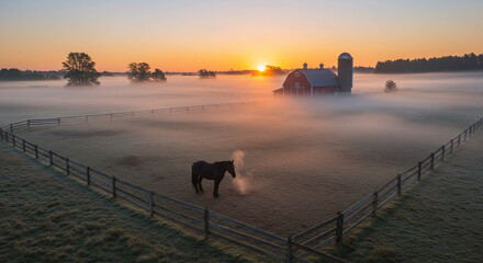 Chromatic Mist in a Vast Field