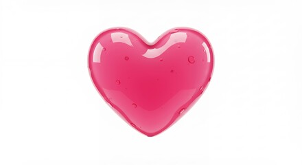 Obraz premium Bright pink heart icon symbolizing love affection and emotion