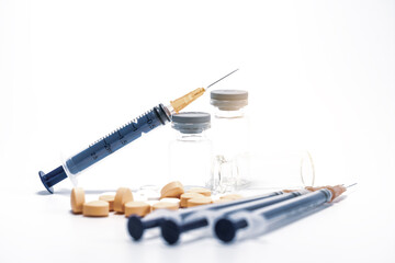 Medical Supplies: Syringe, Vials, and Pills for Health Care Professionals