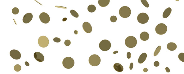 Dazzling Delight: Mesmerizing 3D Illustration of Glittering Gold Confetti