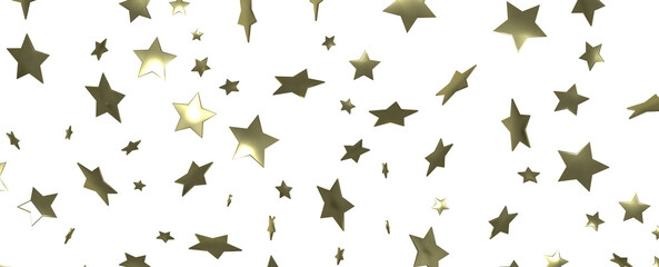 Falling Christmas Star Show: Mesmeric 3D Illustration Depicting Falling Holiday Stargazing Spectacle