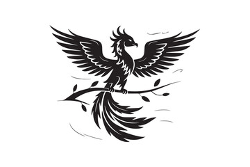 mythical bird illustration vector