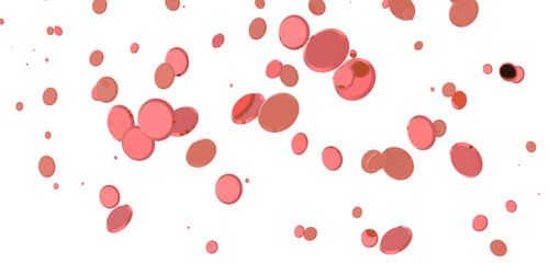 confetti png. red confetti falls from the sky.