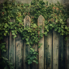 Nature's Embrace: A Harmonious Blend of Fence and Vine