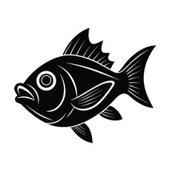 fish head tropical style vector art silhouette