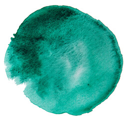 Green art brush watercolor stroke isolated .Perfect design for logo.