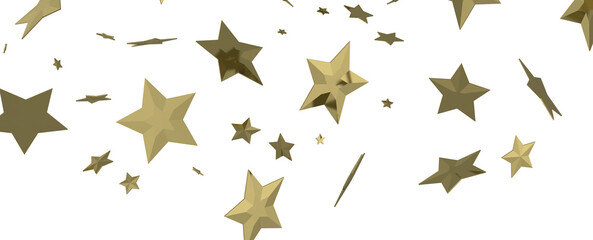 Stellar Symphony: Embark on a Visual Journey with 3D Gold Stars Rain