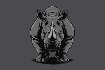 rhinoceros illustration vector